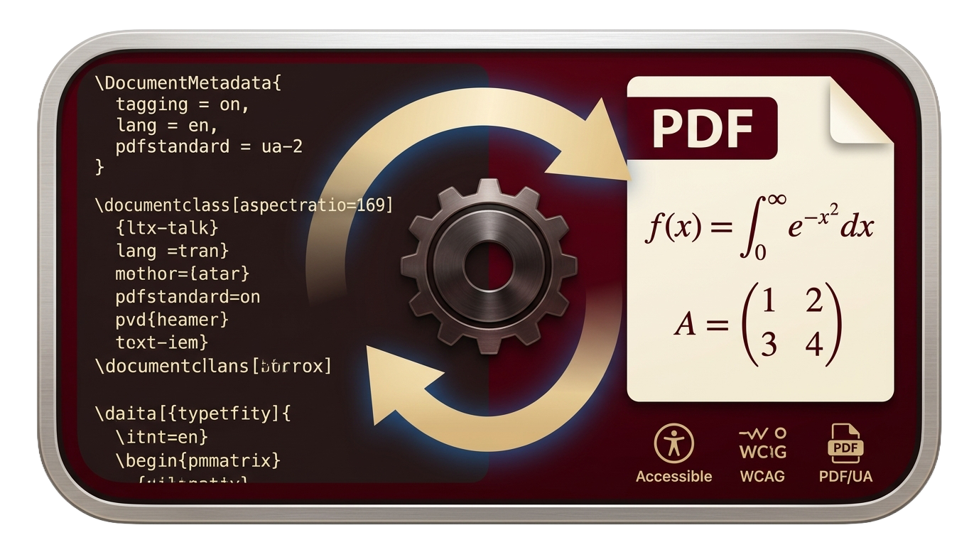 Beamer to accessible PDF conversion visualization